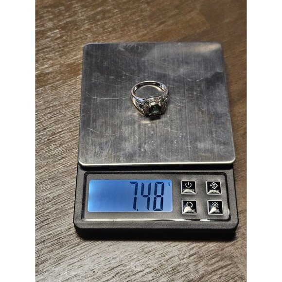 925 Emerald Ring Size 12 - 7.48g - Picture 5 of 5